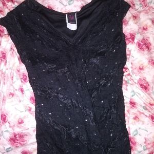Black lace blouse